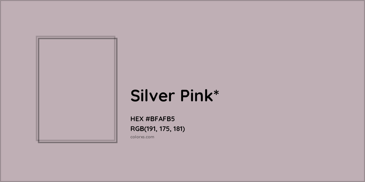 HEX #BFAFB5 Color Name, Color Code, Palettes, Similar Paints, Images