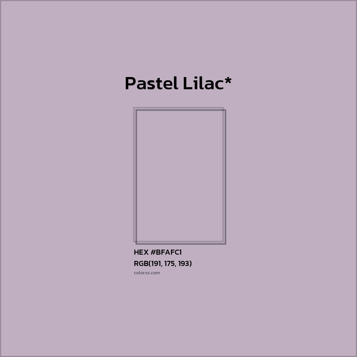 HEX #BFAFC1 Color Name, Color Code, Palettes, Similar Paints, Images