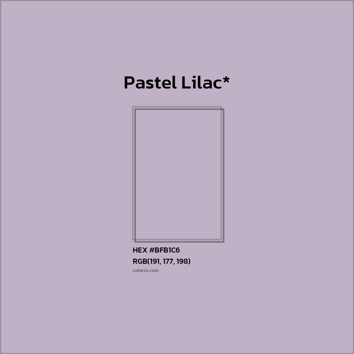 HEX #BFB1C6 Color Name, Color Code, Palettes, Similar Paints, Images