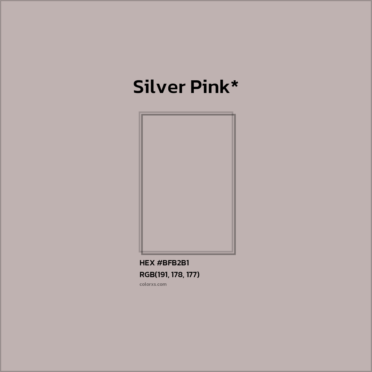 HEX #BFB2B1 Color Name, Color Code, Palettes, Similar Paints, Images