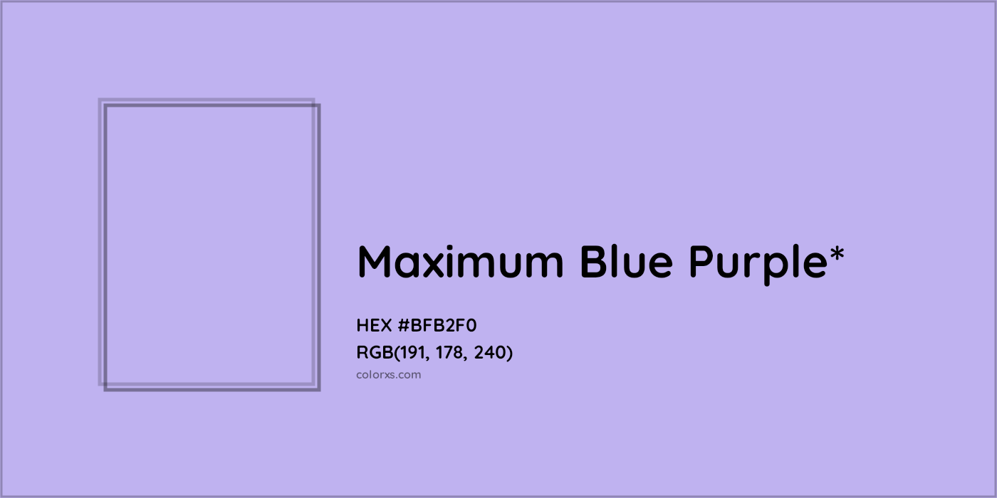 HEX #BFB2F0 Color Name, Color Code, Palettes, Similar Paints, Images