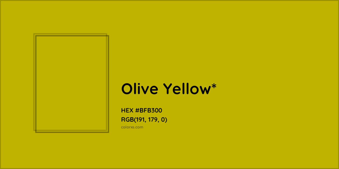 HEX #BFB300 Color Name, Color Code, Palettes, Similar Paints, Images