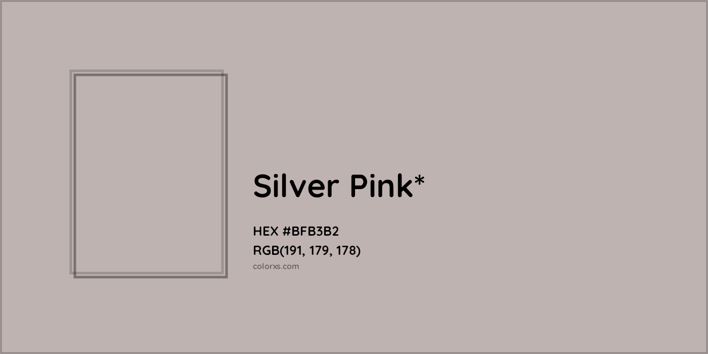 HEX #BFB3B2 Color Name, Color Code, Palettes, Similar Paints, Images