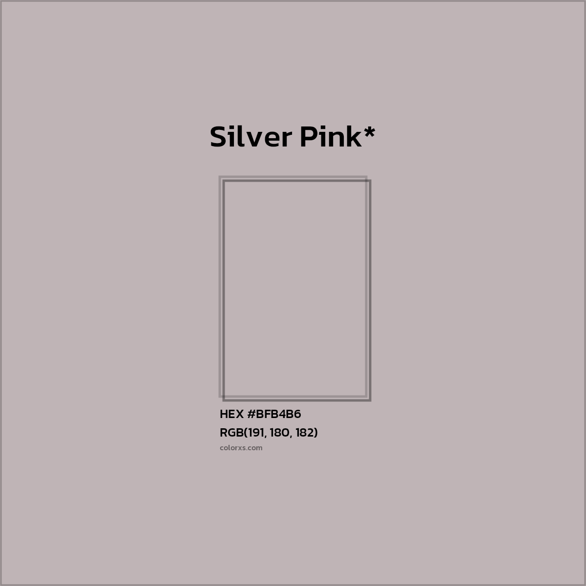 HEX #BFB4B6 Color Name, Color Code, Palettes, Similar Paints, Images