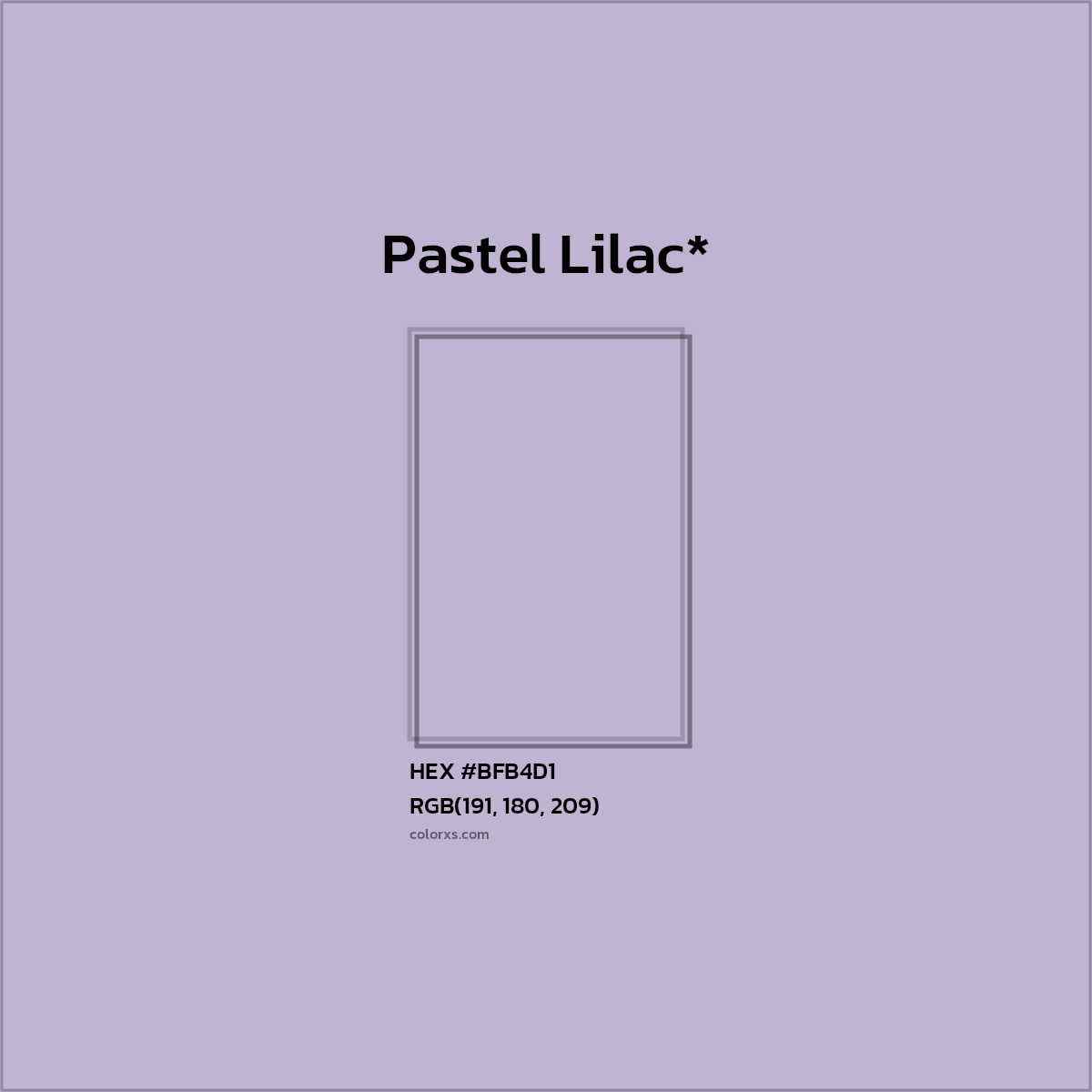 HEX #BFB4D1 Color Name, Color Code, Palettes, Similar Paints, Images