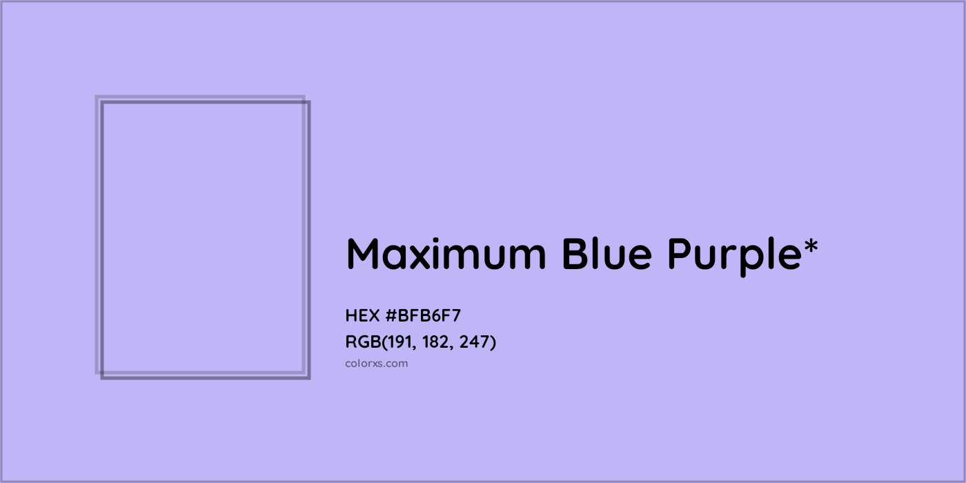 HEX #BFB6F7 Color Name, Color Code, Palettes, Similar Paints, Images
