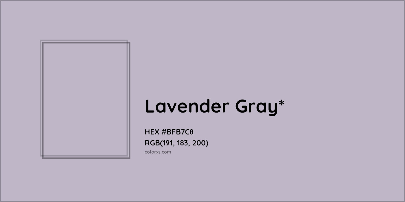HEX #BFB7C8 Color Name, Color Code, Palettes, Similar Paints, Images