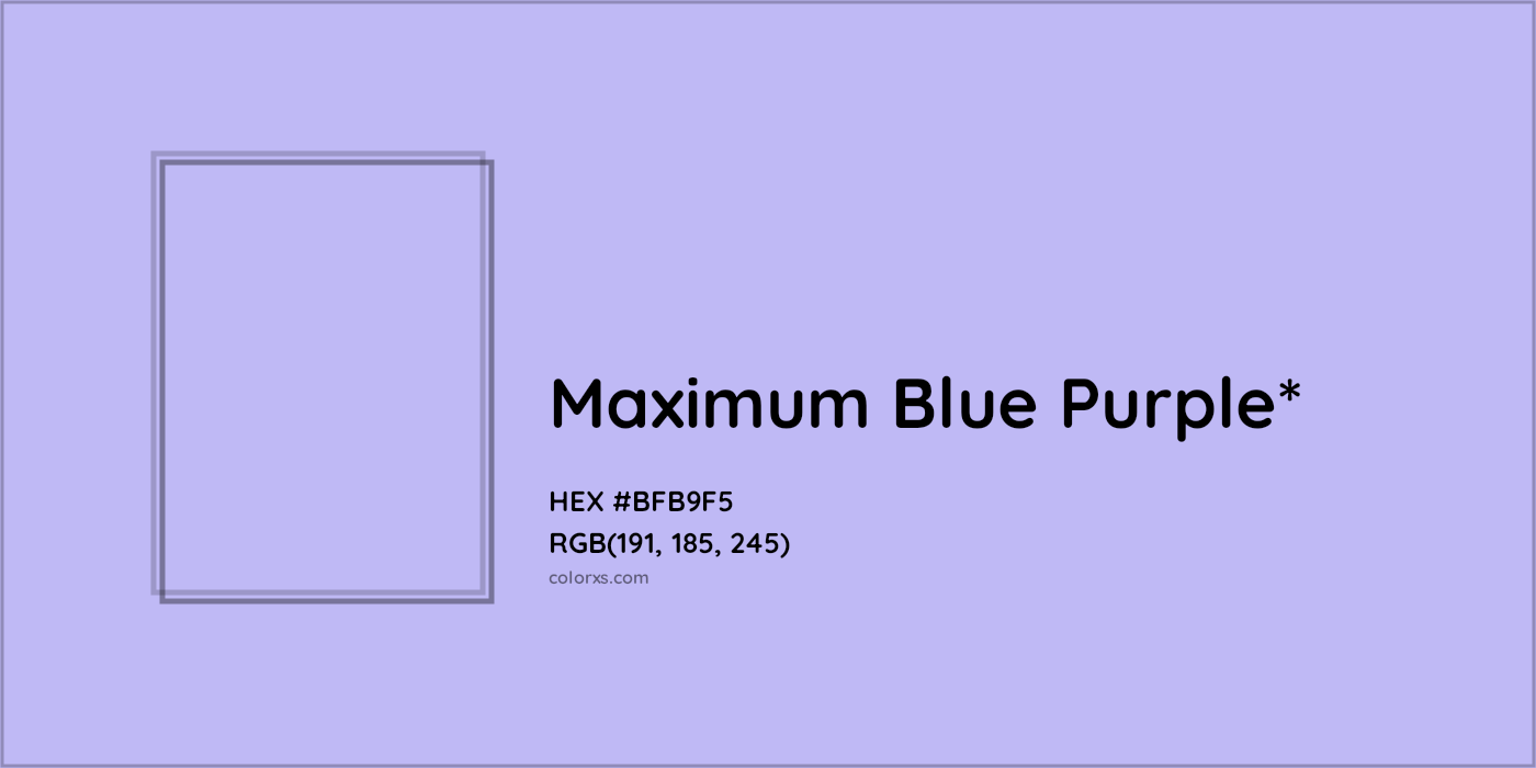 HEX #BFB9F5 Color Name, Color Code, Palettes, Similar Paints, Images