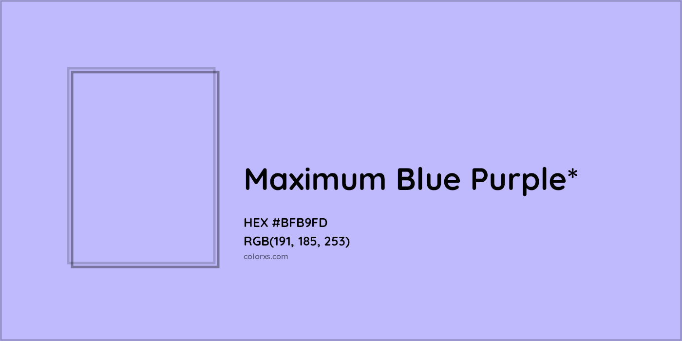 HEX #BFB9FD Color Name, Color Code, Palettes, Similar Paints, Images