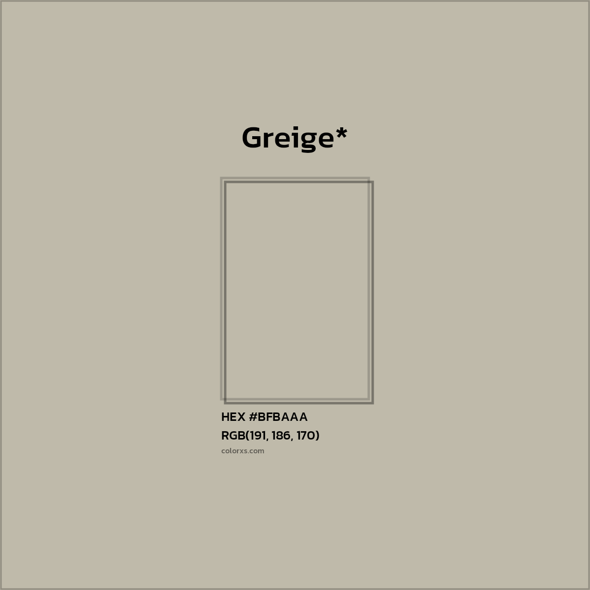 HEX #BFBAAA Color Name, Color Code, Palettes, Similar Paints, Images