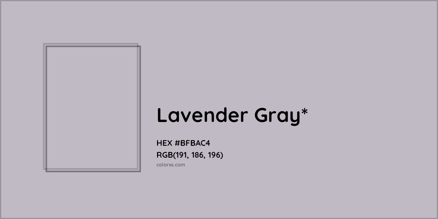 HEX #BFBAC4 Color Name, Color Code, Palettes, Similar Paints, Images