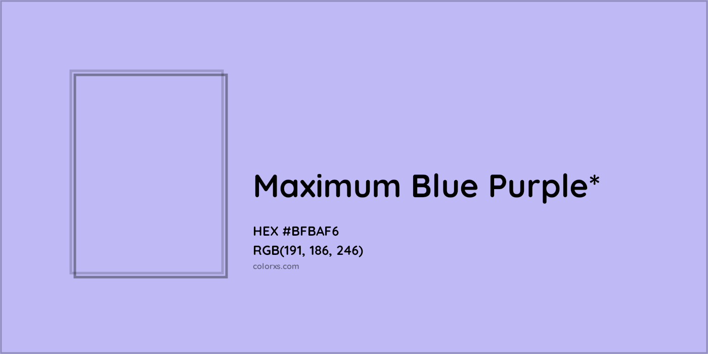 HEX #BFBAF6 Color Name, Color Code, Palettes, Similar Paints, Images