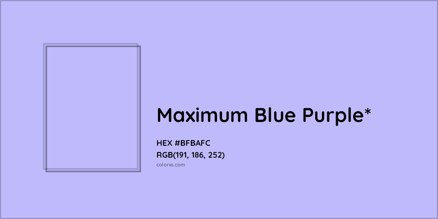 HEX #BFBAFC Color Name, Color Code, Palettes, Similar Paints, Images