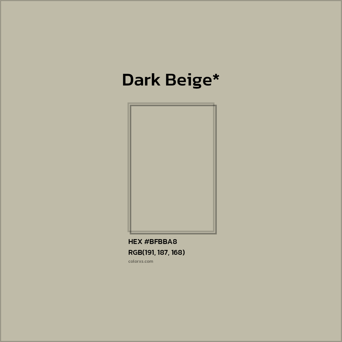 HEX #BFBBA8 Color Name, Color Code, Palettes, Similar Paints, Images