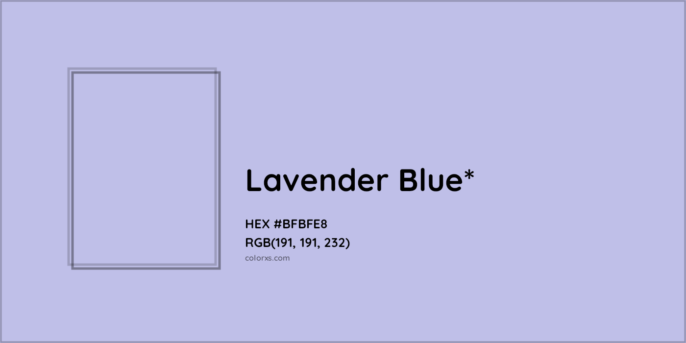 HEX #BFBFE8 Color Name, Color Code, Palettes, Similar Paints, Images