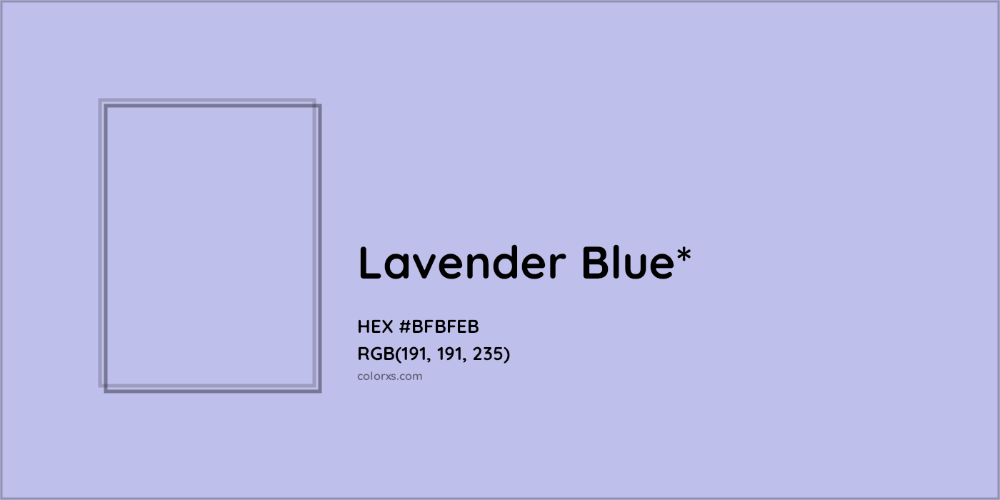 HEX #BFBFEB Color Name, Color Code, Palettes, Similar Paints, Images