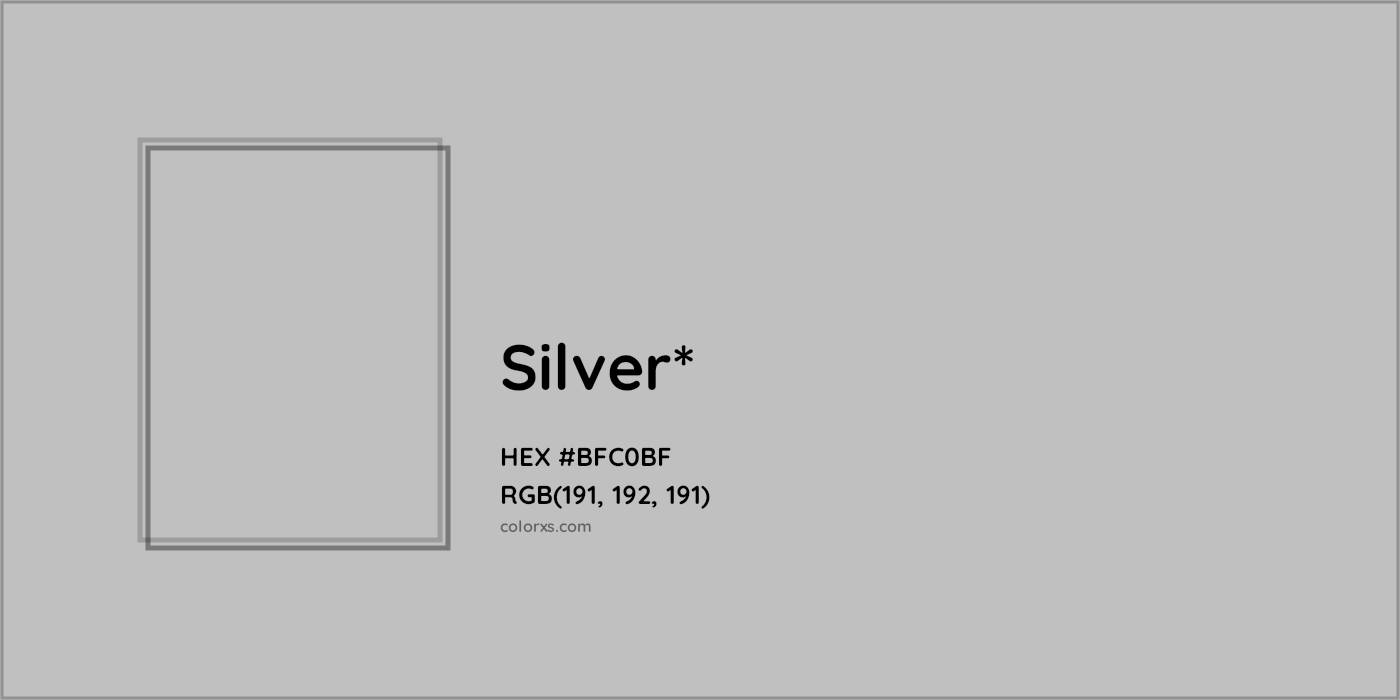 HEX #BFC0BF Color Name, Color Code, Palettes, Similar Paints, Images