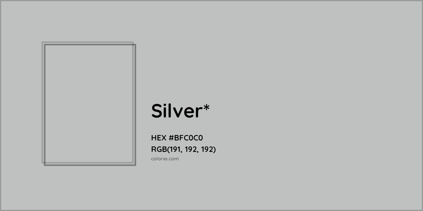 HEX #BFC0C0 Color Name, Color Code, Palettes, Similar Paints, Images