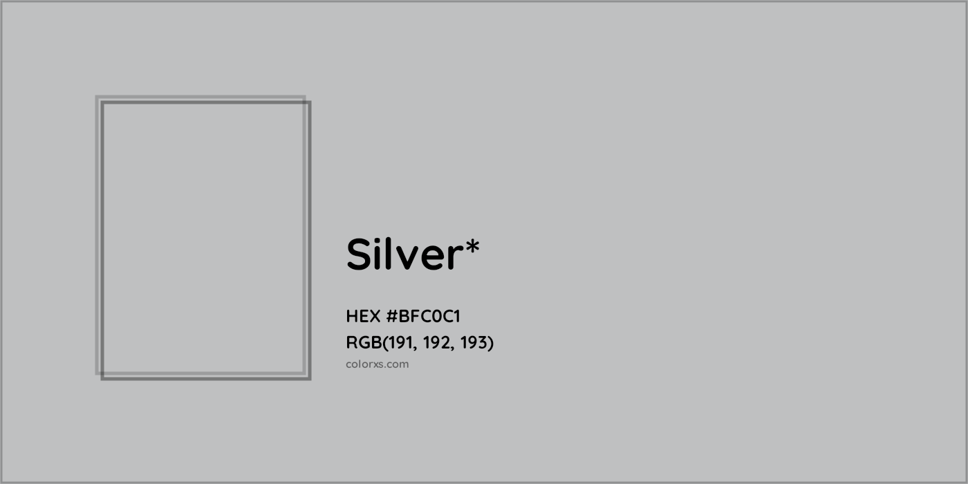 HEX #BFC0C1 Color Name, Color Code, Palettes, Similar Paints, Images