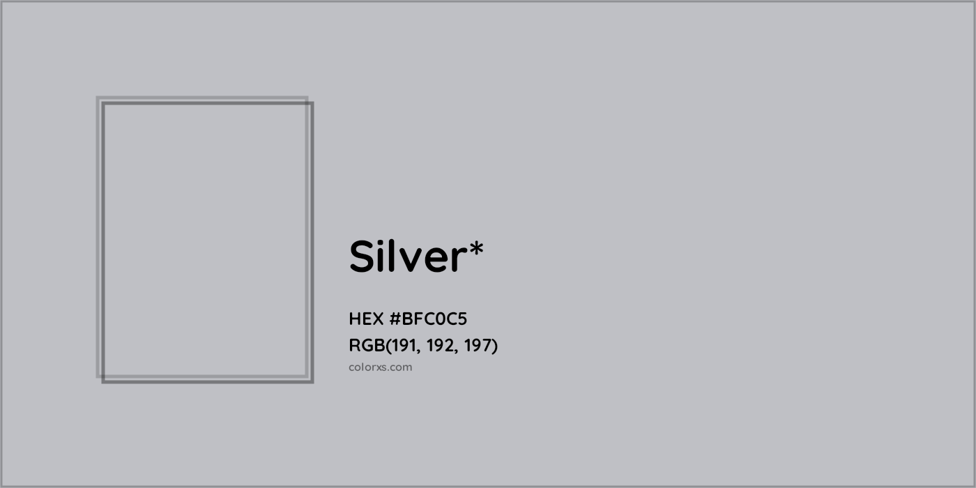 HEX #BFC0C5 Color Name, Color Code, Palettes, Similar Paints, Images