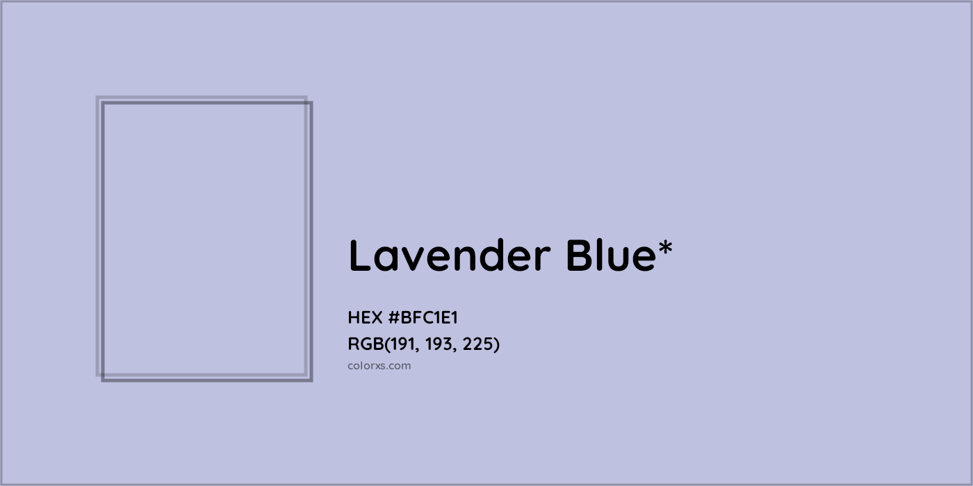 HEX #BFC1E1 Color Name, Color Code, Palettes, Similar Paints, Images