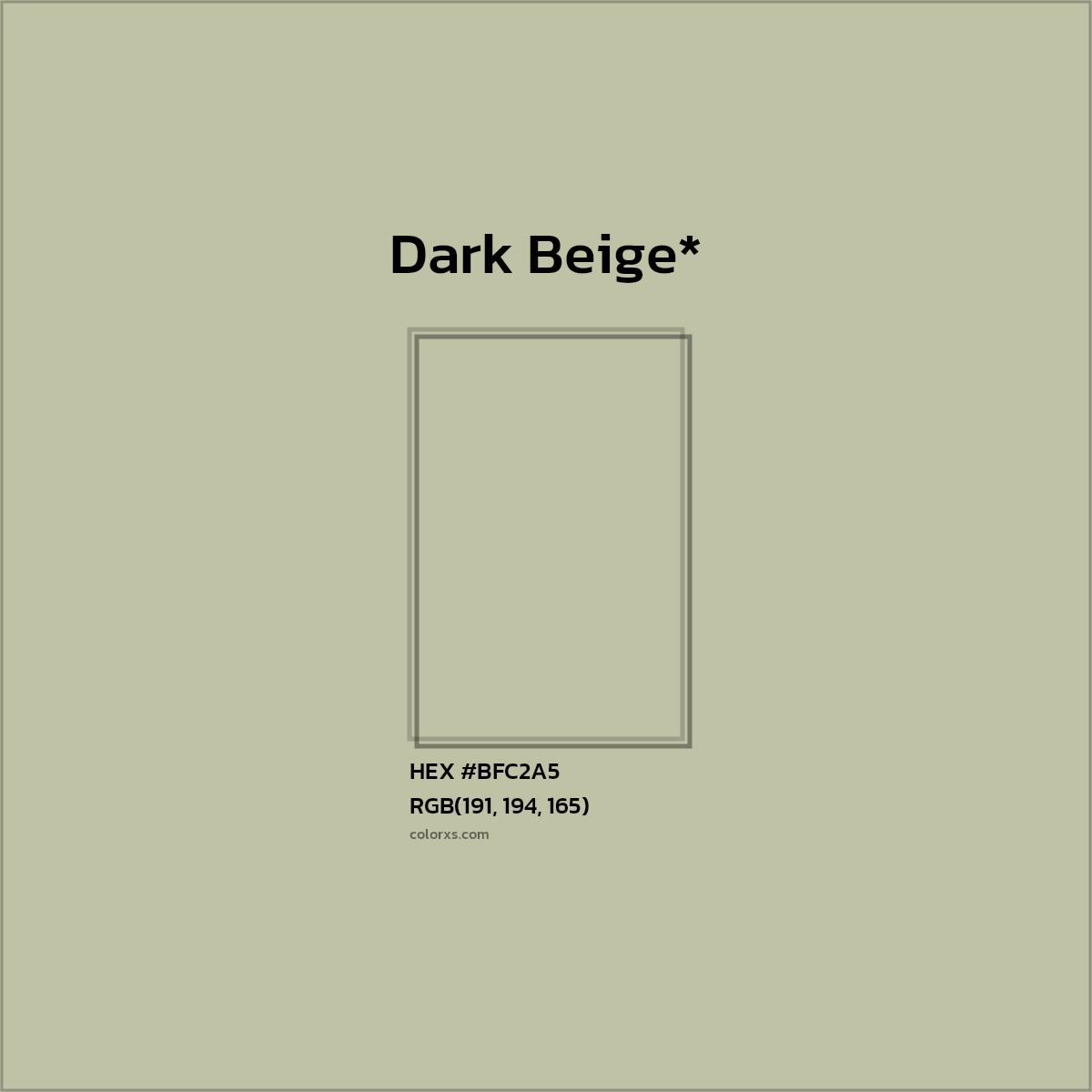 HEX #BFC2A5 Color Name, Color Code, Palettes, Similar Paints, Images