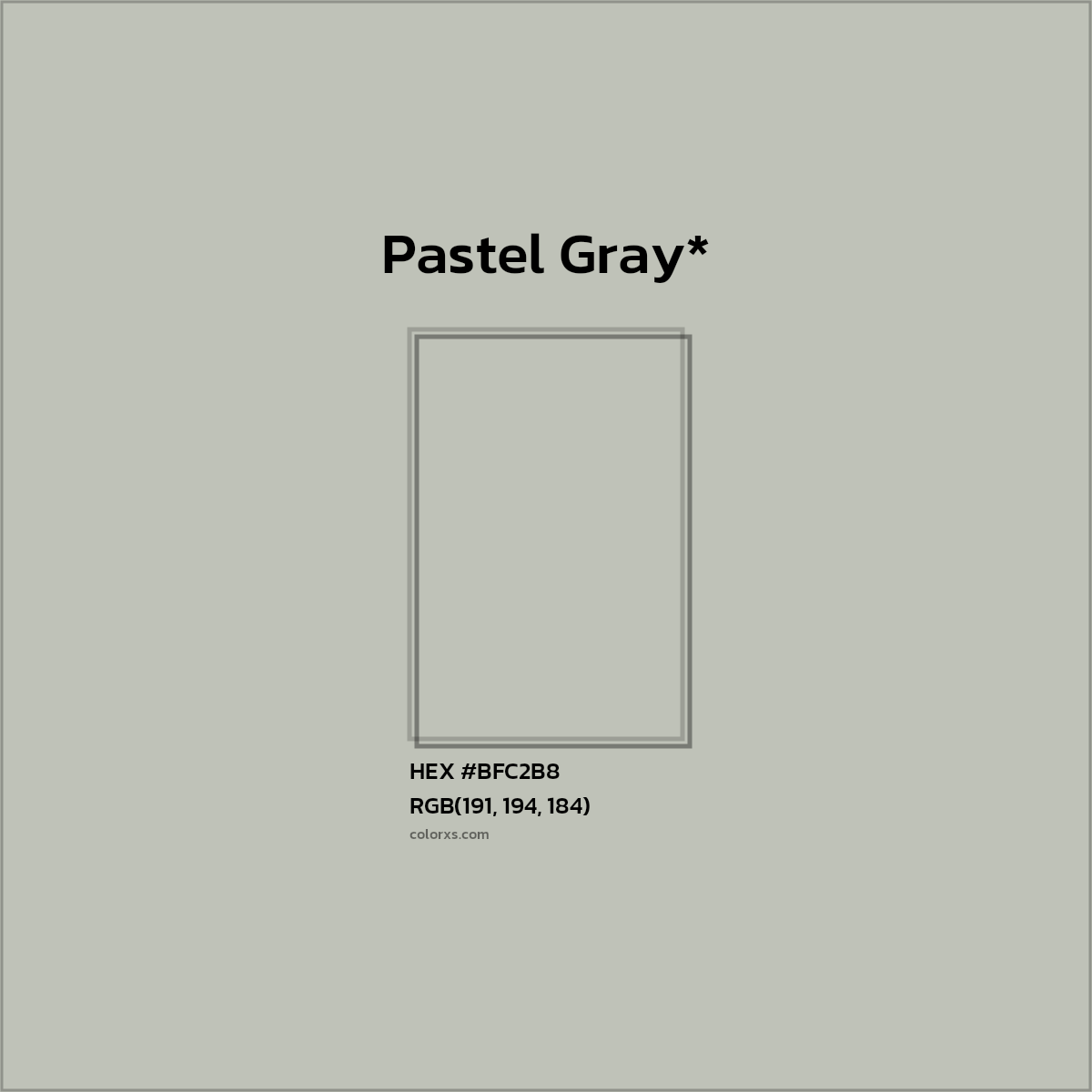 HEX #BFC2B8 Color Name, Color Code, Palettes, Similar Paints, Images