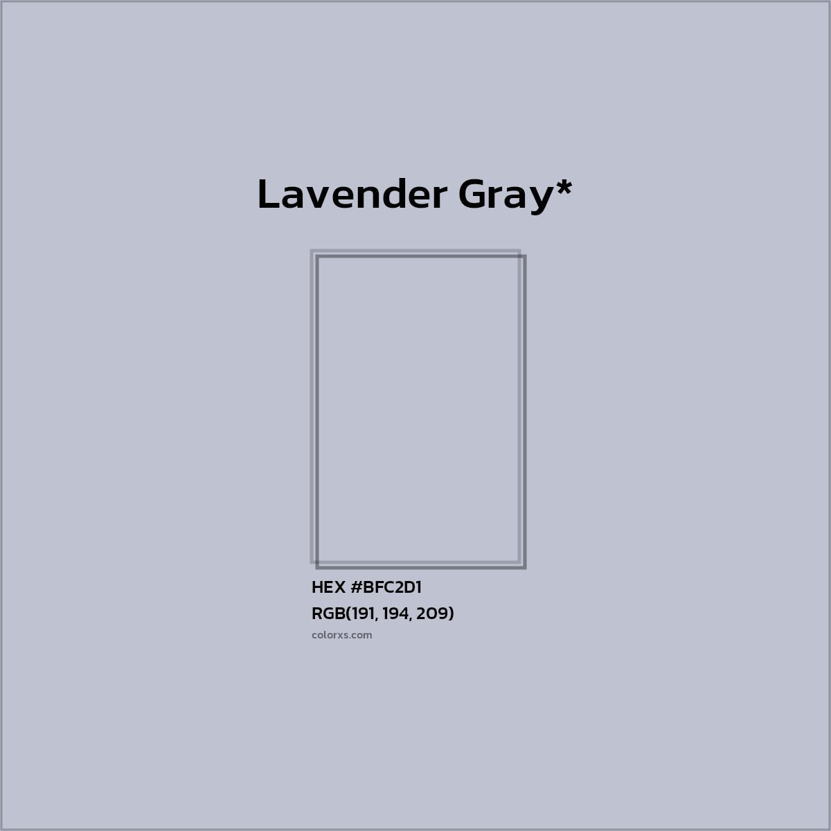 HEX #BFC2D1 Color Name, Color Code, Palettes, Similar Paints, Images