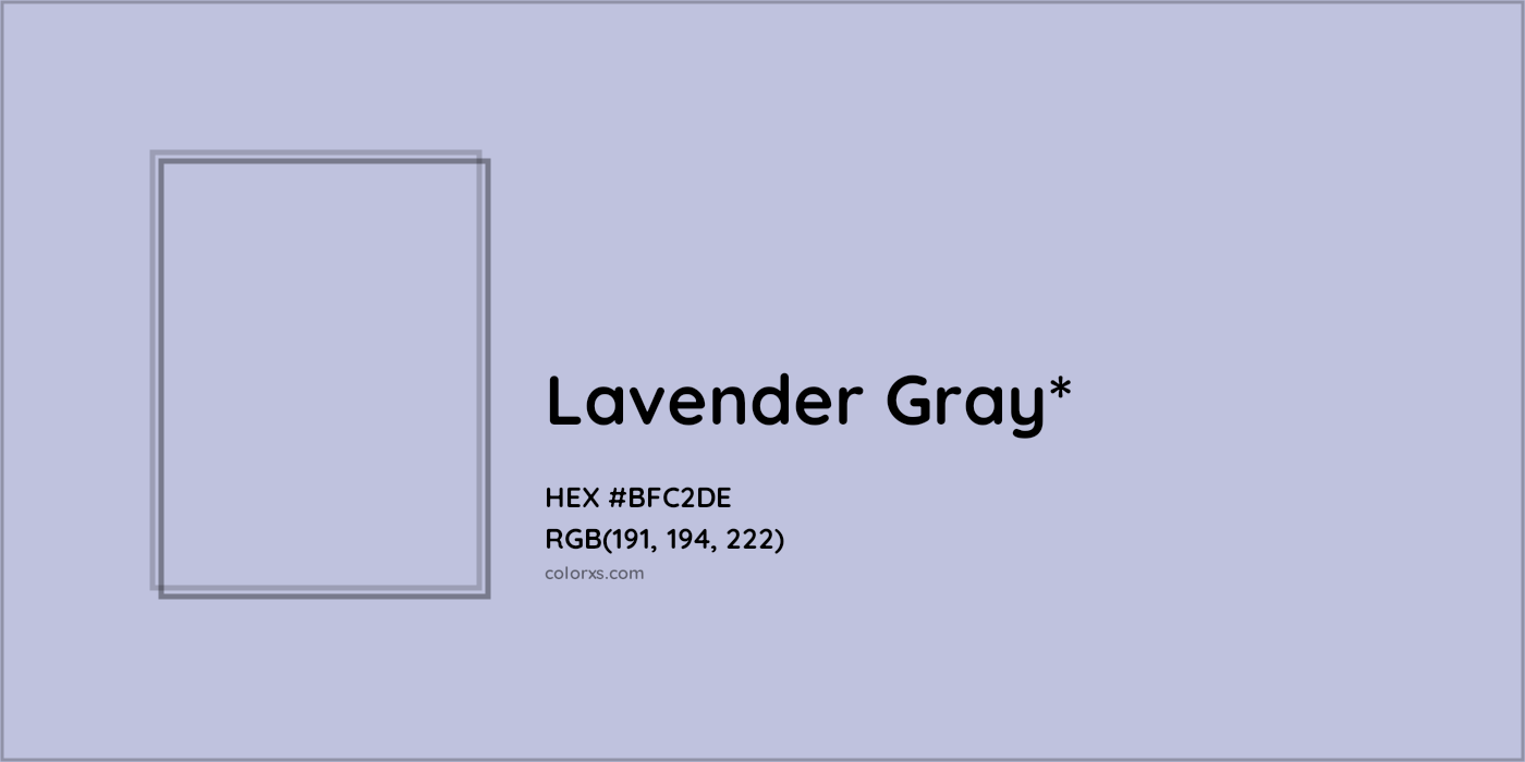 HEX #BFC2DE Color Name, Color Code, Palettes, Similar Paints, Images