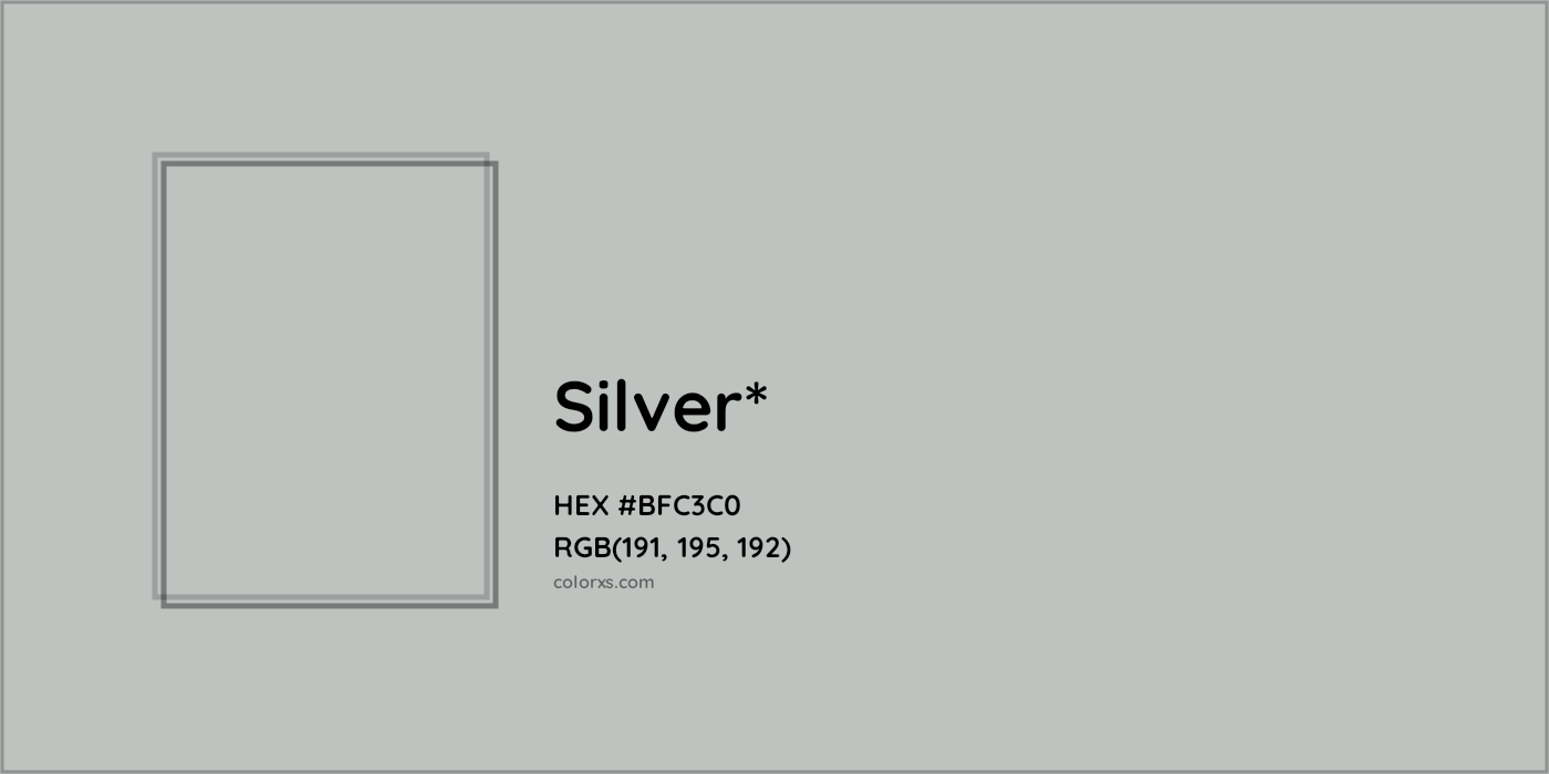 HEX #BFC3C0 Color Name, Color Code, Palettes, Similar Paints, Images