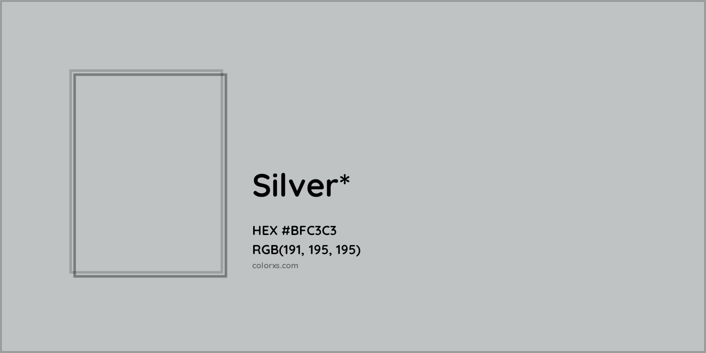 HEX #BFC3C3 Color Name, Color Code, Palettes, Similar Paints, Images