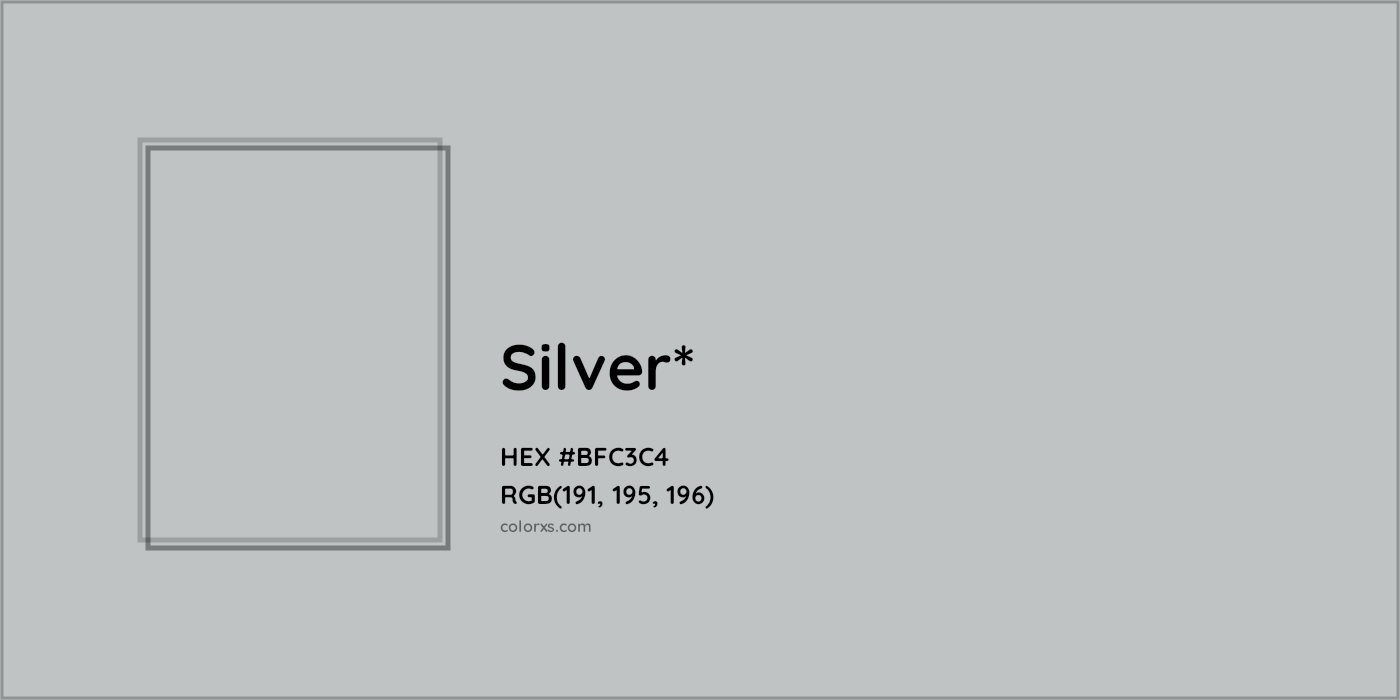HEX #BFC3C4 Color Name, Color Code, Palettes, Similar Paints, Images