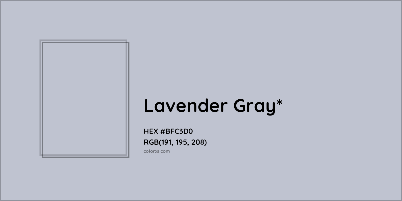 HEX #BFC3D0 Color Name, Color Code, Palettes, Similar Paints, Images