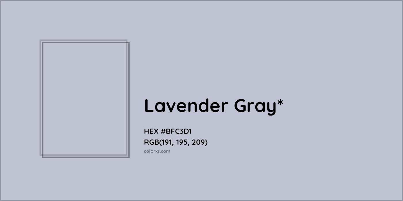 HEX #BFC3D1 Color Name, Color Code, Palettes, Similar Paints, Images