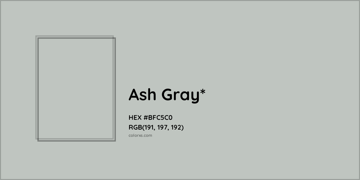HEX #BFC5C0 Color Name, Color Code, Palettes, Similar Paints, Images