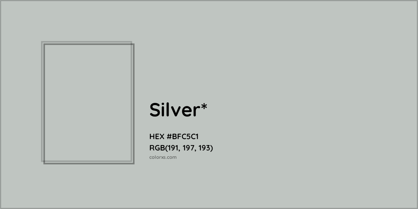 HEX #BFC5C1 Color Name, Color Code, Palettes, Similar Paints, Images