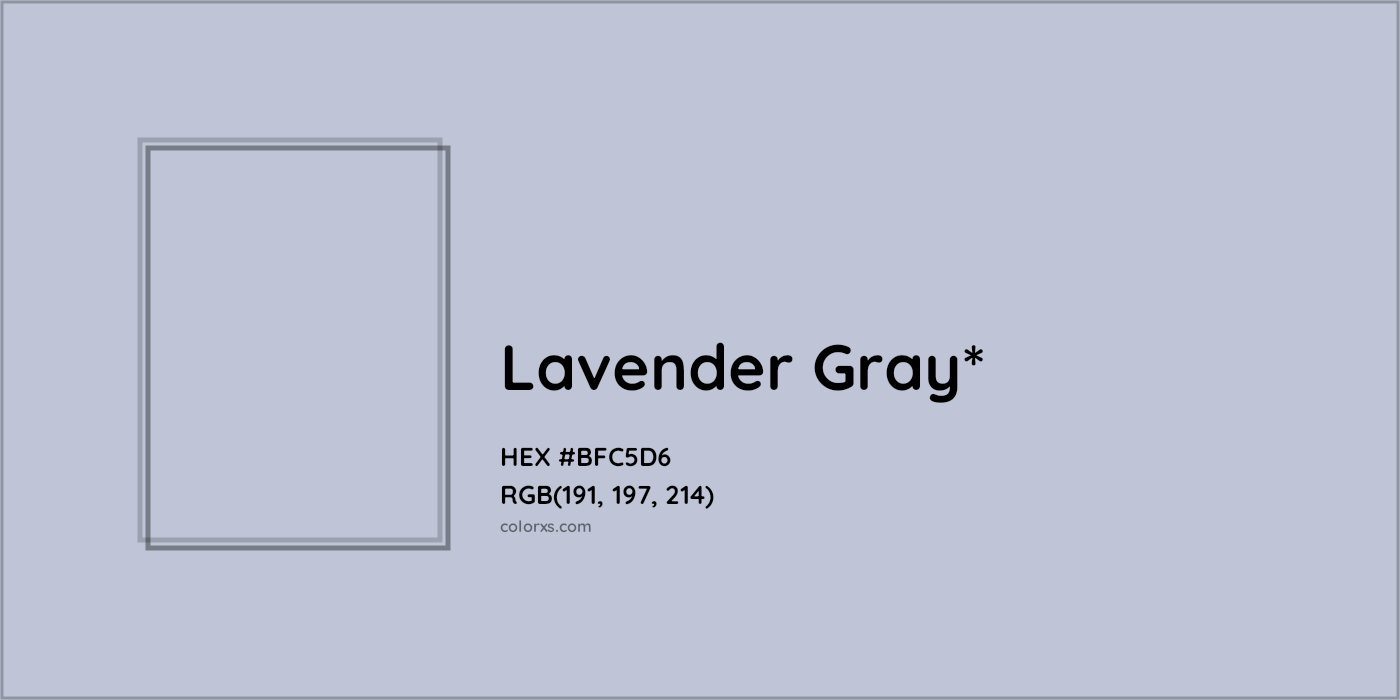 HEX #BFC5D6 Color Name, Color Code, Palettes, Similar Paints, Images