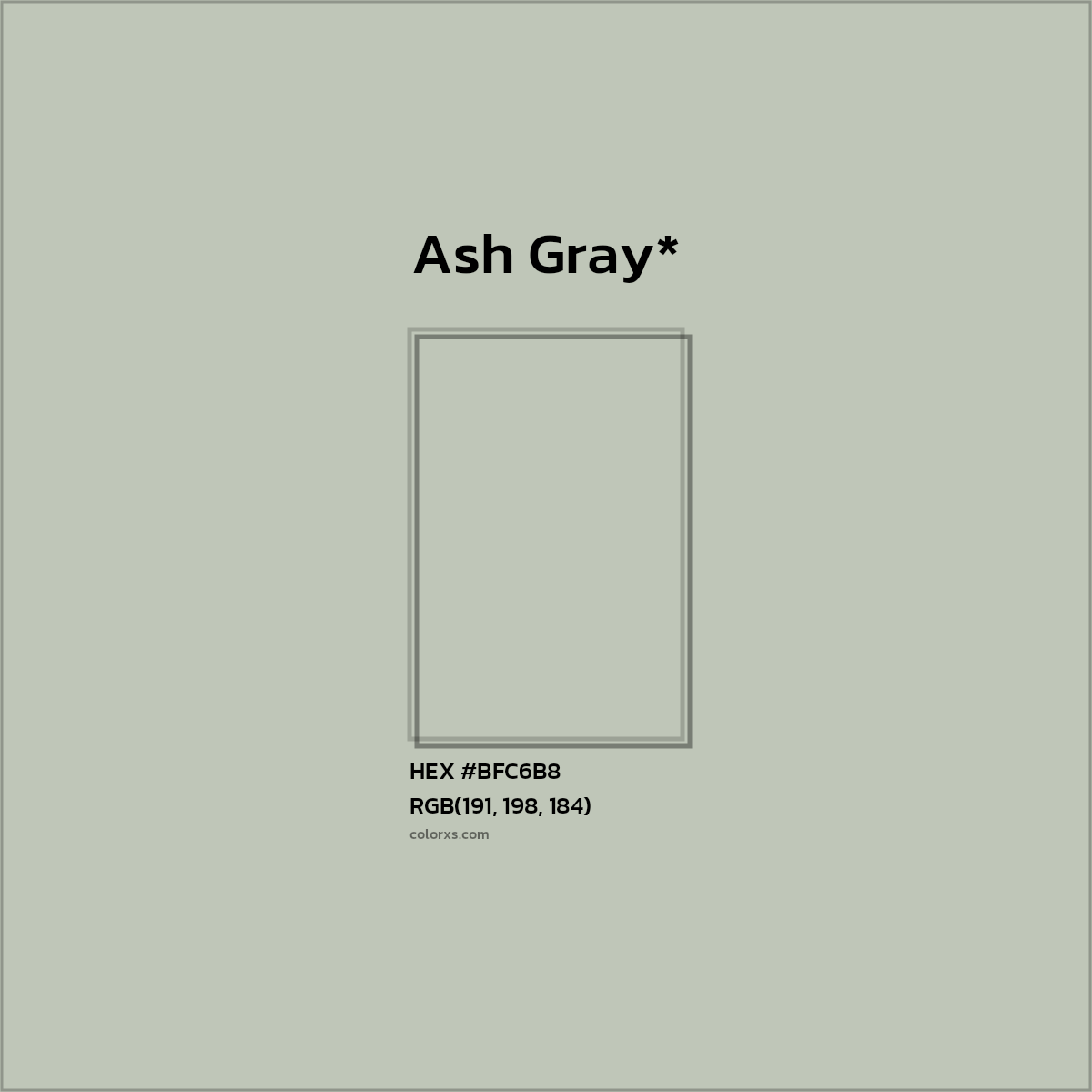HEX #BFC6B8 Color Name, Color Code, Palettes, Similar Paints, Images