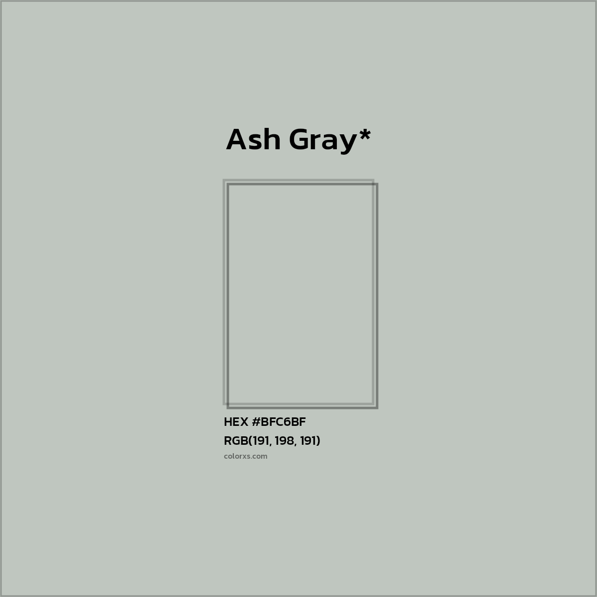 HEX #BFC6BF Color Name, Color Code, Palettes, Similar Paints, Images