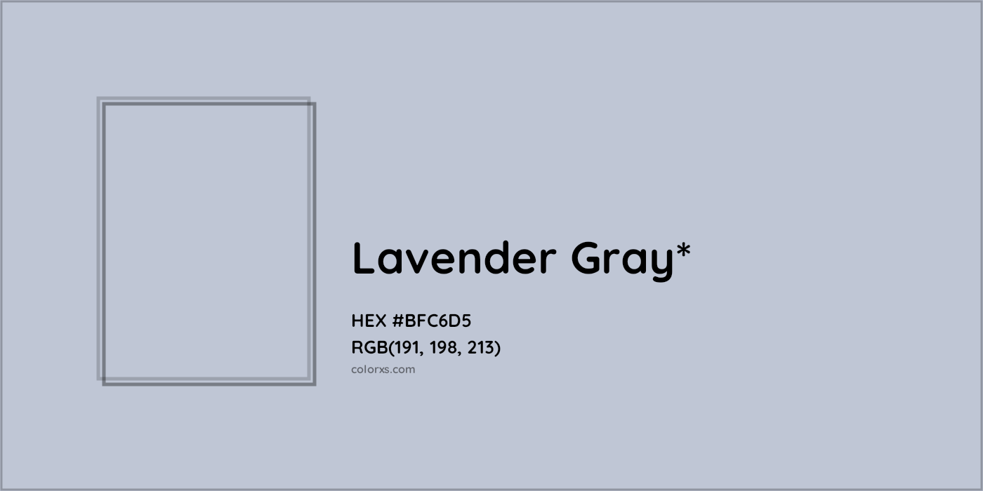 HEX #BFC6D5 Color Name, Color Code, Palettes, Similar Paints, Images