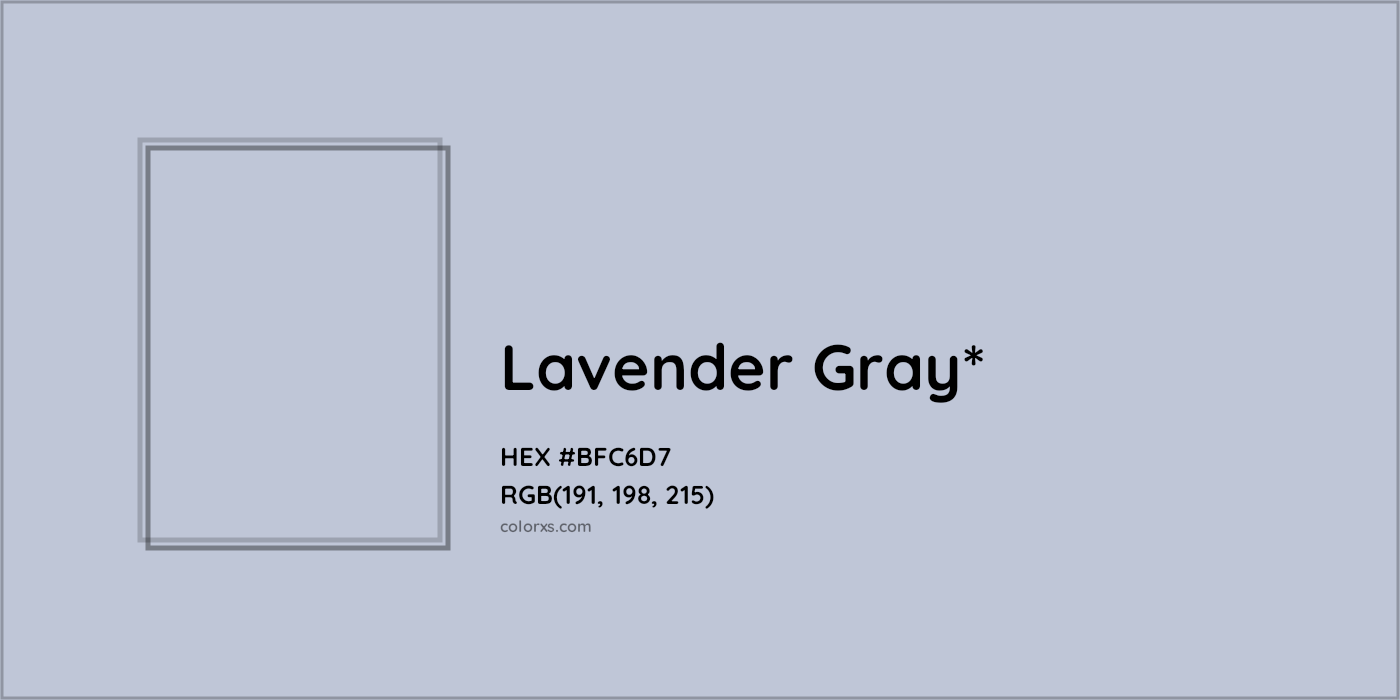 HEX #BFC6D7 Color Name, Color Code, Palettes, Similar Paints, Images