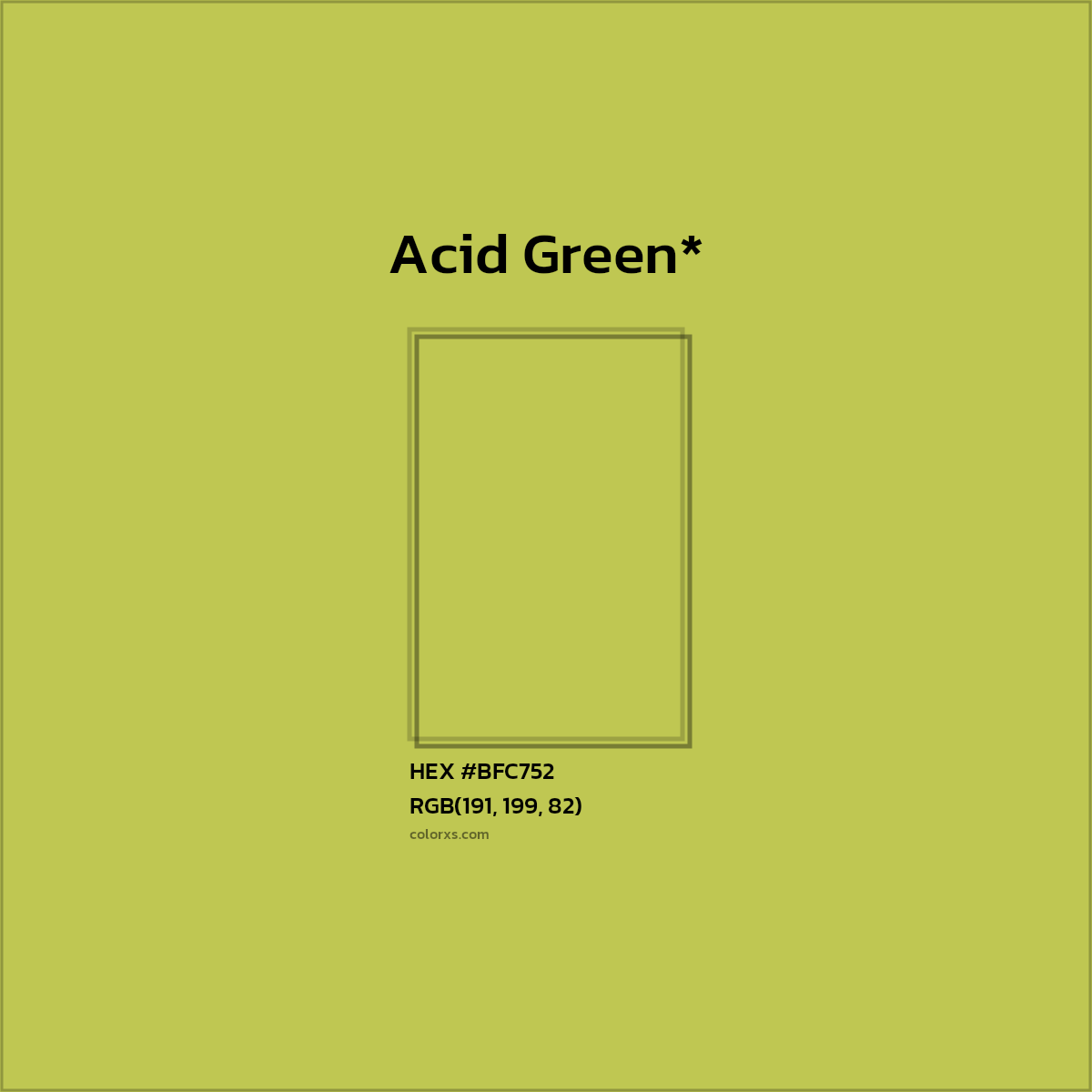 HEX #BFC752 Color Name, Color Code, Palettes, Similar Paints, Images