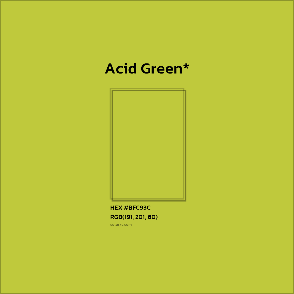 HEX #BFC93C Color Name, Color Code, Palettes, Similar Paints, Images