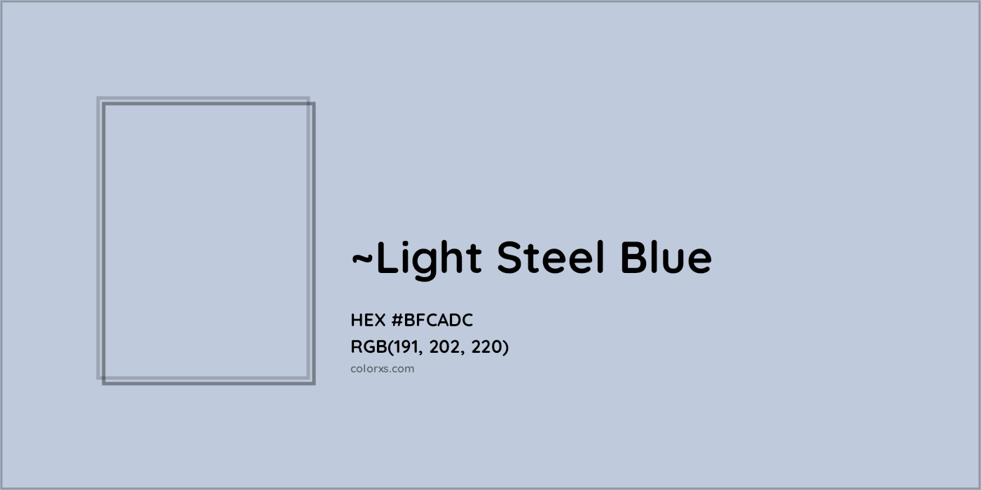 HEX #BFCADC Color Name, Color Code, Palettes, Similar Paints, Images