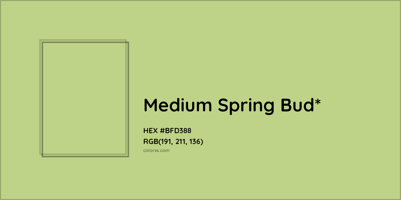 HEX #BFD388 Color Name, Color Code, Palettes, Similar Paints, Images