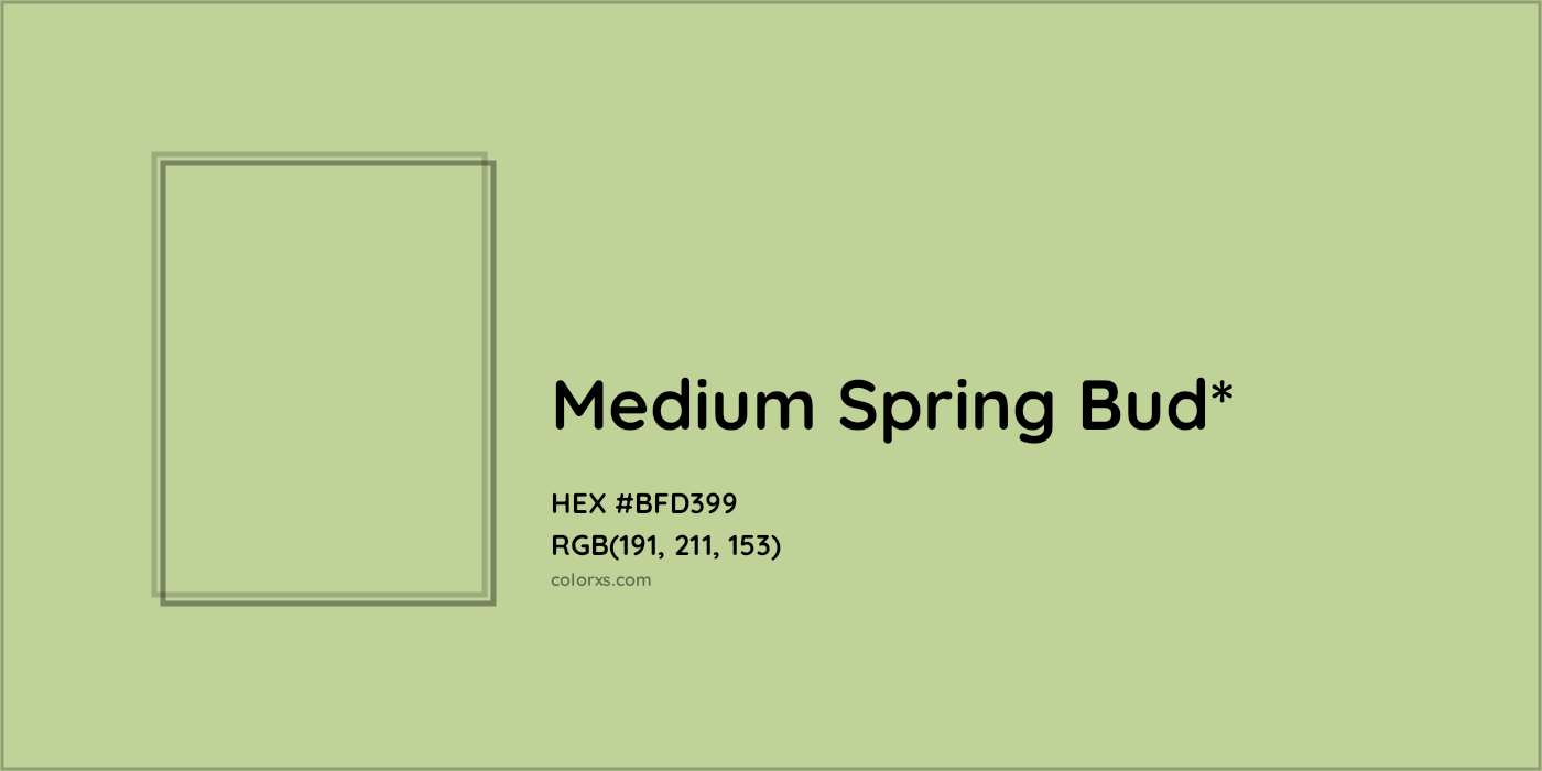 HEX #BFD399 Color Name, Color Code, Palettes, Similar Paints, Images
