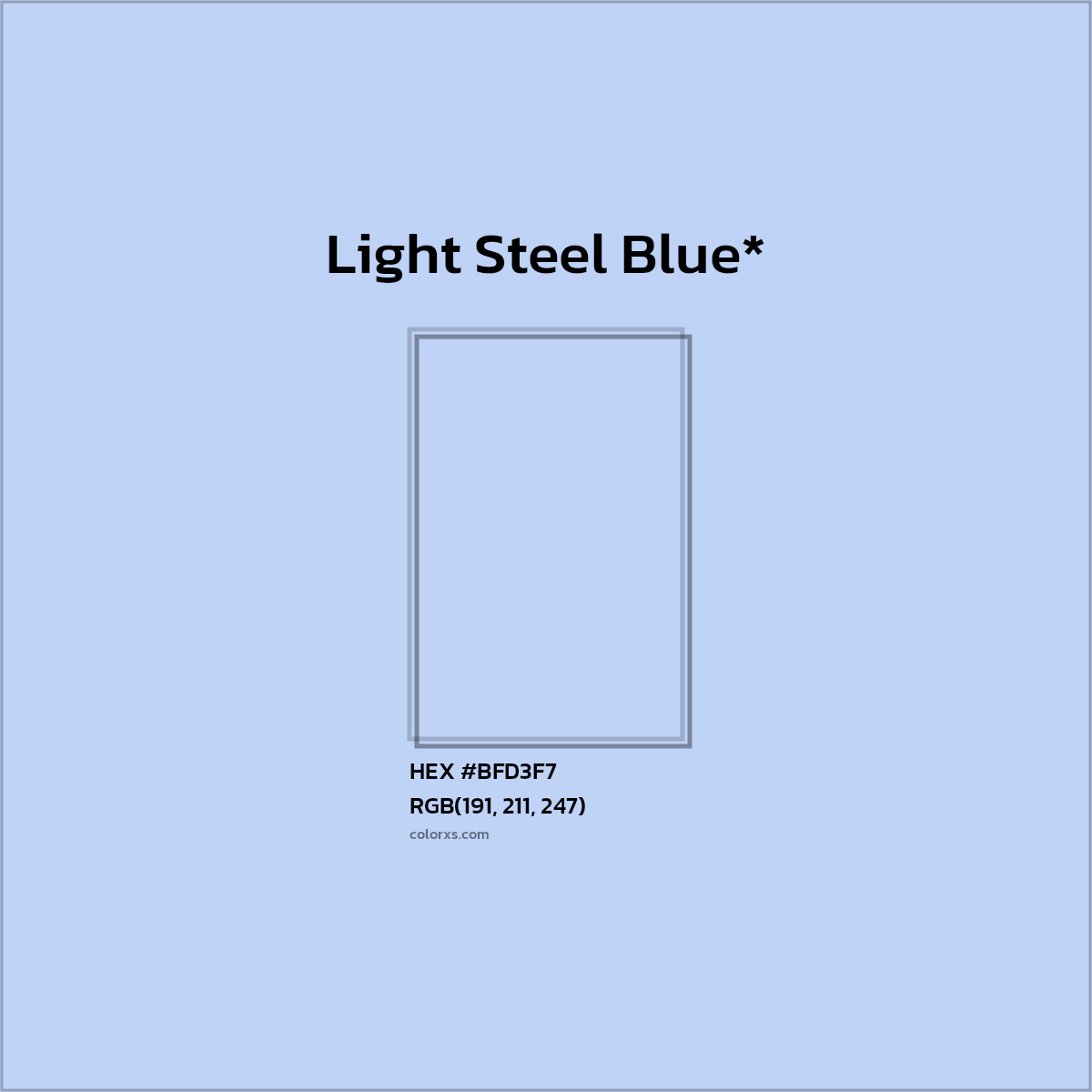 HEX #BFD3F7 Color Name, Color Code, Palettes, Similar Paints, Images