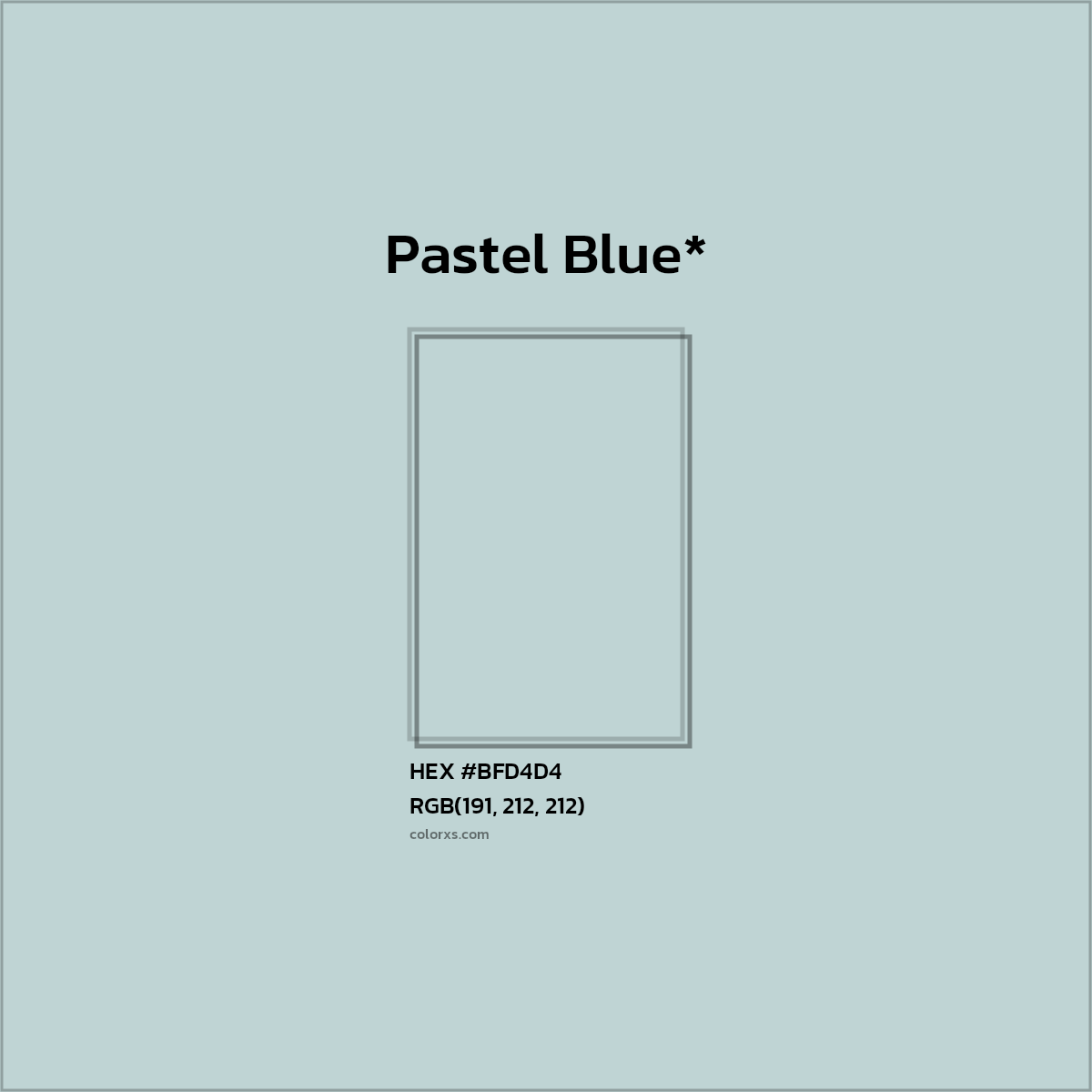 HEX #BFD4D4 Color Name, Color Code, Palettes, Similar Paints, Images