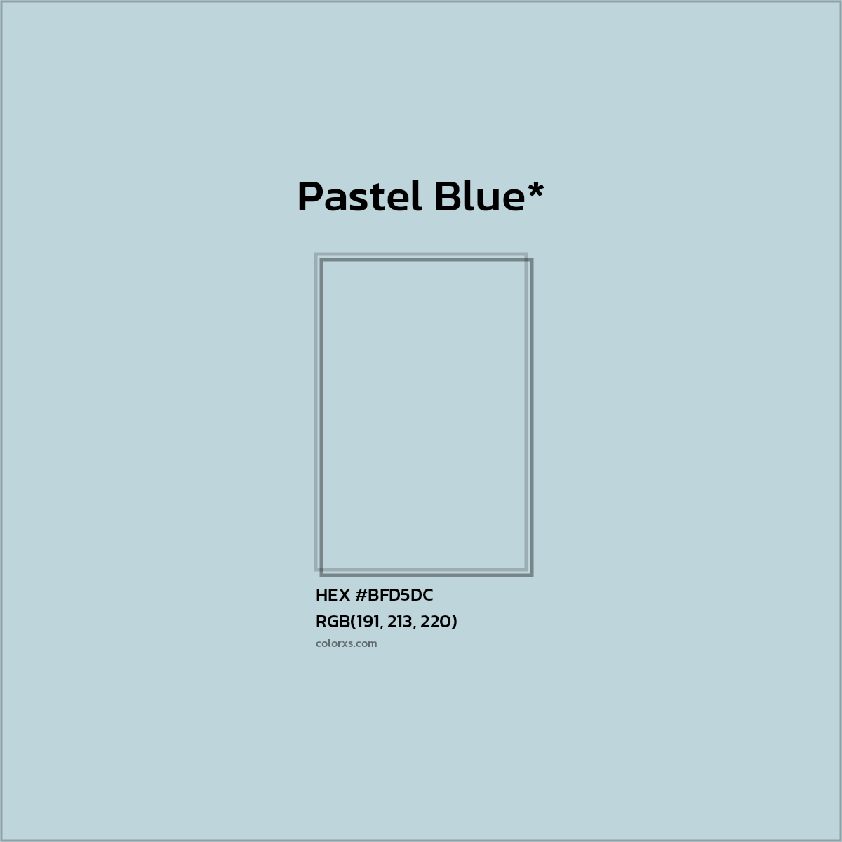 HEX #BFD5DC Color Name, Color Code, Palettes, Similar Paints, Images