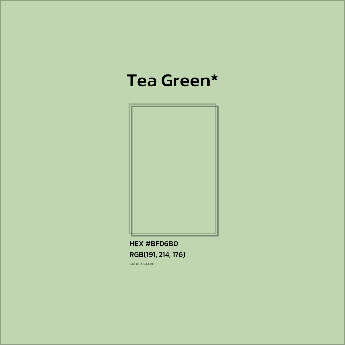 HEX #BFD6B0 Color Name, Color Code, Palettes, Similar Paints, Images